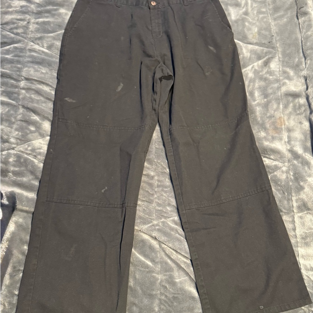 Dickies Black Cargo Pants Classic Straight-Leg